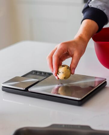 Кухонні ваги KitchenAid Digital з двома платформами, 5000г - 500г, чорний колір, з таймером