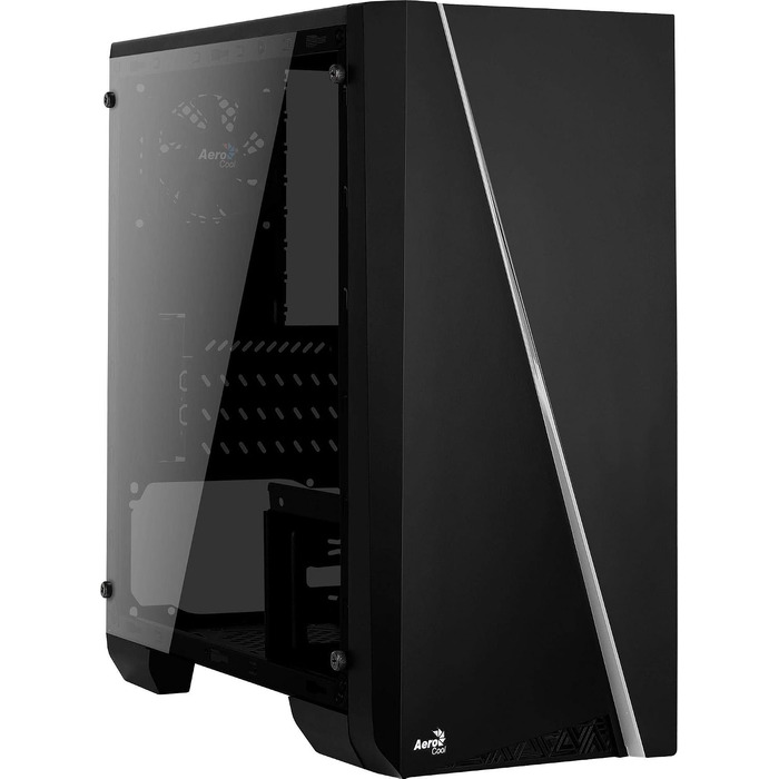 Корпус для ПК AeroCool CYLON MINI MicroATX, RGB підсвітка, бічне вікно, 80мм вентилятор, чорний