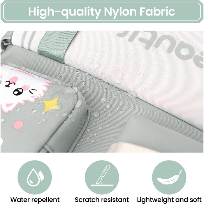 Дитячий рюкзак IvyH для дівчаток – велика місткість, водонепроникний, ідеальний для школи (2-6 клас), зелений