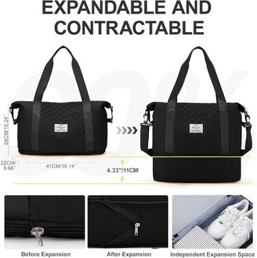 Спортивна сумка для жінок, Travel Duffle Bag, Fitnesstasche, ручна поклажа, з косметичкою та водонепроникним чохлом, бежева