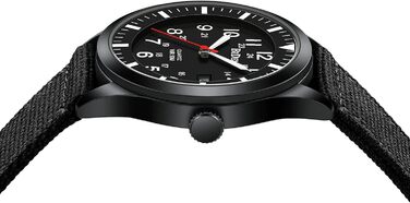 HANPOSH Чоловічий годинник Military, тактичний годинник для армії, кварцовий годинник з датою, водонепроникний 3ATM, чорний