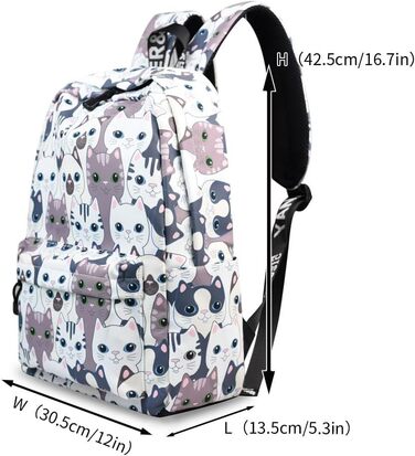 Шкільний рюкзак для дівчаток та хлопців: модний, водонепроникний, з відділенням для ноутбука (червоне трикутника)