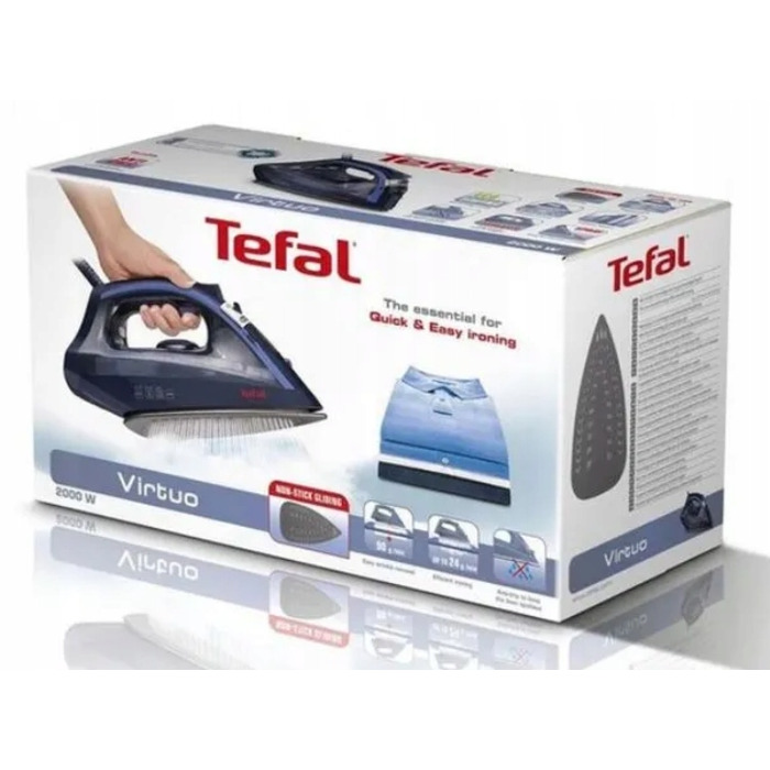 Парова праска Tefal Virtuo FV1713 2000 Вт, AntiDrip, паровий удар 90 г/хв, постійна подача пари 24 г/хв