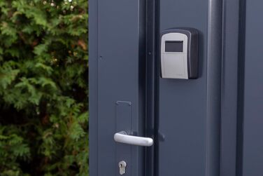 Настінний сейф для ключів ABUS KeyGarage 787 (набір 2 шт), кодовий замок на 4 цифри, металевий кейс для 20 ключів або 14 карток, чорно-сріблястий, 84x120x44 мм