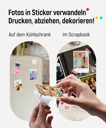 Портативний фотодрук Liene Pearl K100 з 50 аркушами Zink паперу, Bluetooth 5.0, для iOS & Android, рожевий