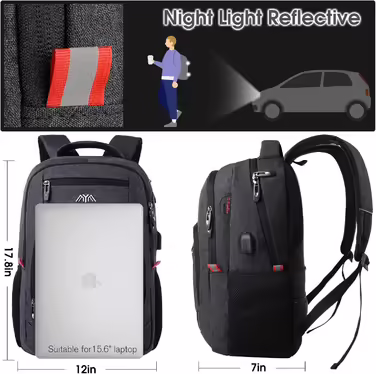 YAMTION Backpack Men's School Backpack for 15.6 inch Laptop Backpack Work Waterproof Business Daypacks Boys Teenage 35L