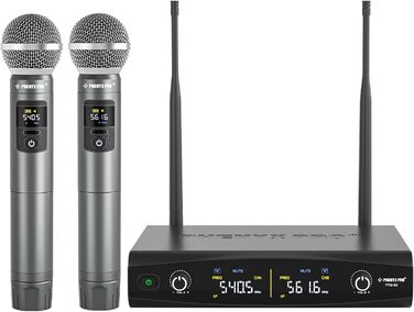 Мікрофон Phenyx Pro PTU-52: Бездротова система з кейсом, 2x30 UHF, 60 метрів