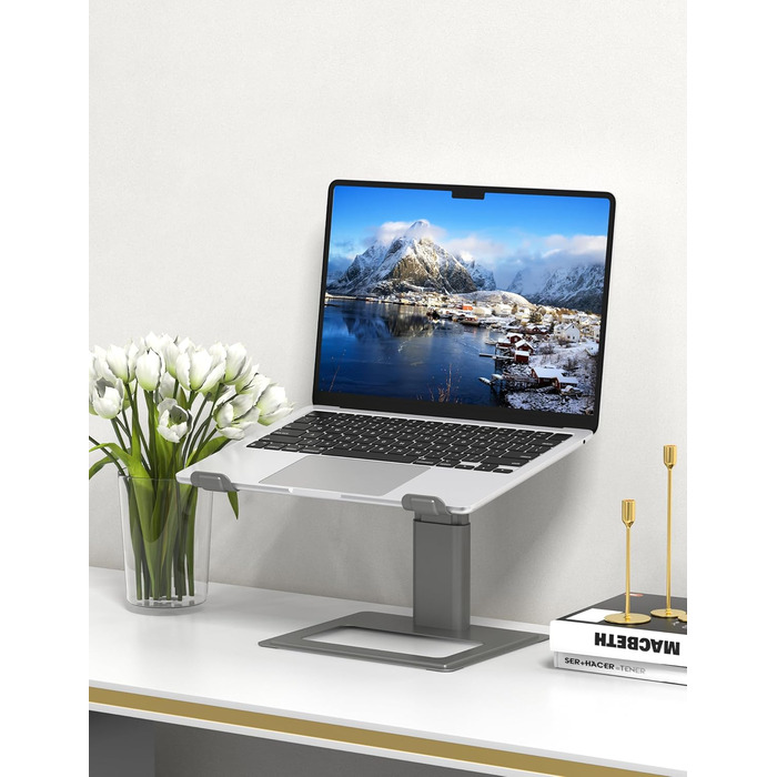 Підставка для ноутбука Soundance, регульована, сіра, для моніторів 10-17.3 дюймів