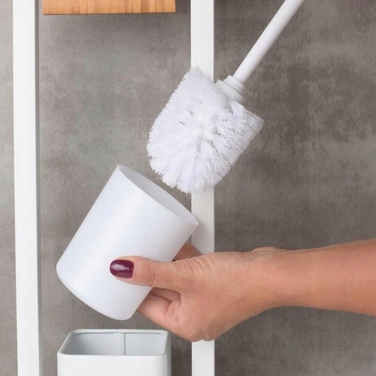 Набір для туалету Yoka Home (металевий, білий) з тримачем для паперу та йоржиком