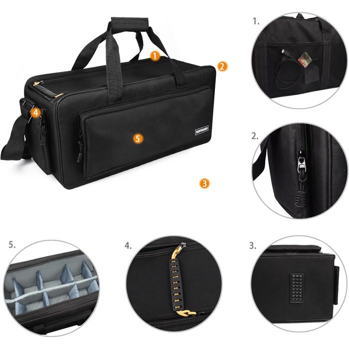 Bodyguard XXXL Camera Bag Jupiter Large Photo and Video Camera Bag with Variable Interior Compartment for 9 Compartments