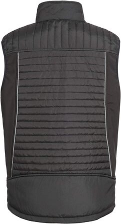 Жилет робочий Nitras Motion Tex Plus з софтшелу та світловідбиваючими елементами - теплий та міцний, чорний, розміри M, XL