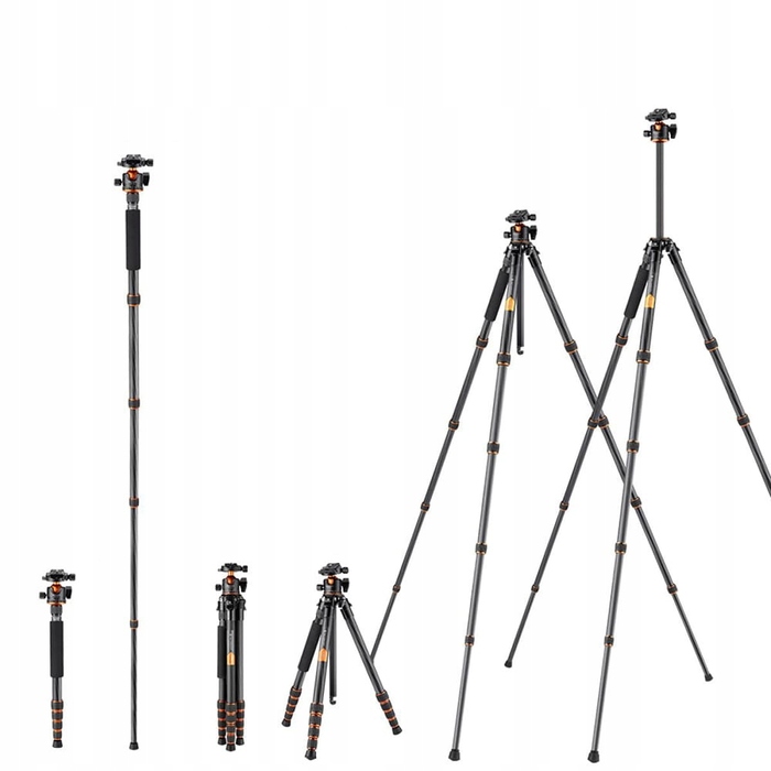 Карбоновий фотоштатив K&F Concept A254C4 (175 см), KF09.098