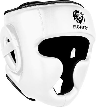 FIGHTR® Headguard - Best Fit for Maximum Protection | Boxing Helmet for Sparring | Adjustable Size for Boxing, MMA, Muay Thai, Kickboxing & Combat Sports (S/M, White)