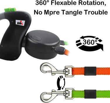 Автоматична собача леїнка Makife Dual Doggie - 3м, для маленьких та середніх собак, з пакетиками для вигулу (15 шт)