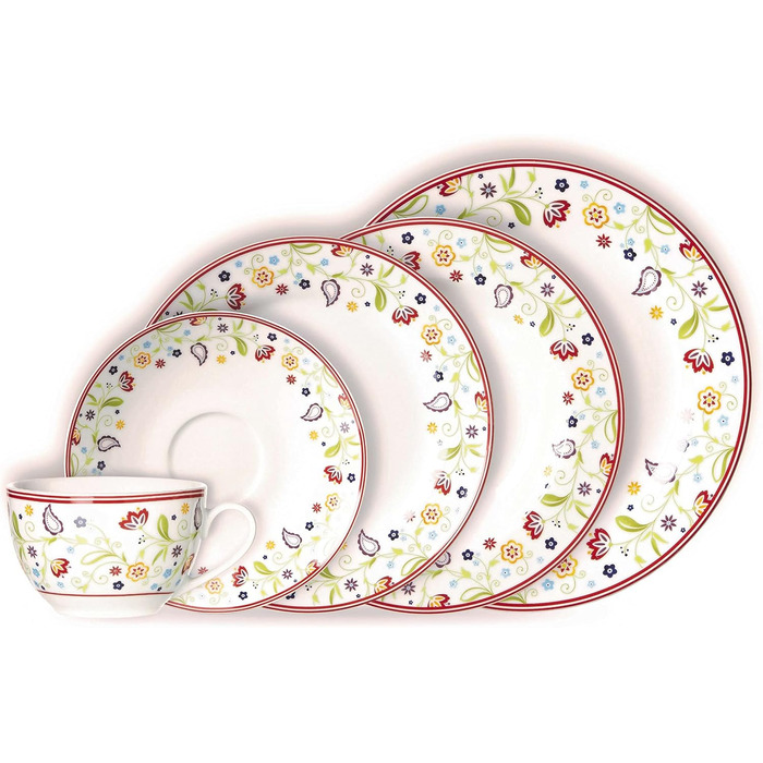 Ritzenhoff & Breker Shanti Doppio Coffee Set - 30 Piece Porcelain Dinnerware Set