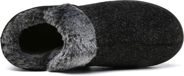 Тапочки халатні Mishansha Herren Winter з підкладкою Memory Foam, тепла зимова модель, розмір 39-48, колір: димний чорний