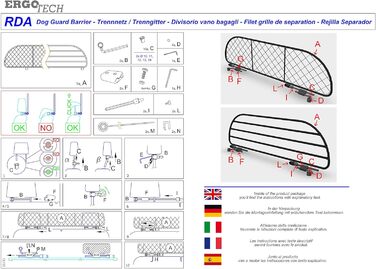 Сітка розділення для BMW X3 (2011-2017) Ergotec RDA65-XS8 для собак та багажу