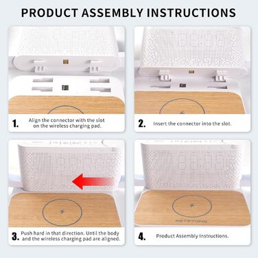 Нічна лампа RETEYUNG з бездроговою зарядкою 10W, 2 будильники, денний світловий будильник, 10 заспокійливих звуків, торкання, регулювання яскравості (3 рівні) (Сучасний дизайн)