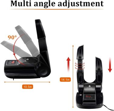 Електричний сушильник для взуття - сушильник для черевиків та взуття з таймером, регульована довжина