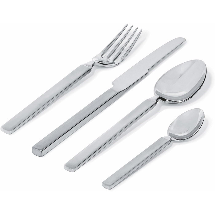 Alessi 4180S24 24-Piece Stainless Steel Silver Flatware Set