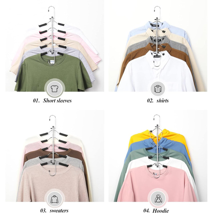 2 шт. Плечики для одягу економії місця з неслизьким покриттям. Організація шафи та зберігання для пальто, штанів, шарфів, краваток. Cxeuhk022bk2