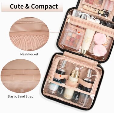 Культурний мішечок для жінок та чоловіків, сумка для туалетних аксесуарів для подорожей, органайзер для косметики та туалетних речей (ромб, чорний)