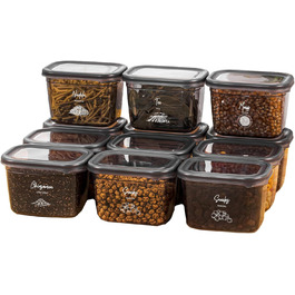 Герметичні контейнери для зберігання їжі Peggy 12 шт. по 800 мл, BPA-Free, для круп, цукру, борошна та інших продуктів