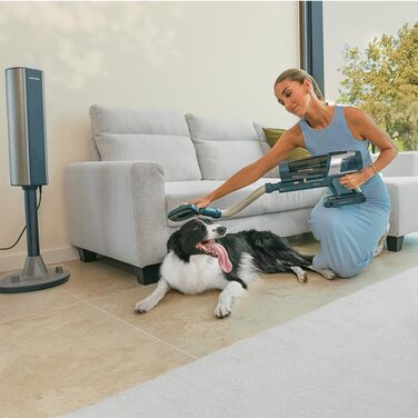 Бездротовий пилосос Cecotec Conga Rockstar 5500 Hurricane Station Flex Max: 220AW, 700W, станція самостійного очищення, 90 хв роботи, антизаплутувальна щітка, гнучкий шланг, циклонна технологія