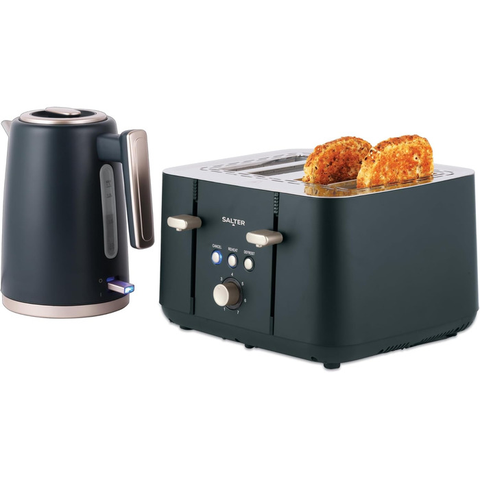 Електричний чайник Salter Marino 1.7L з функцією швидкого кип'ятіння, фільтром від накипу, поворотним основанням та захистом від сухого кип'ятіння