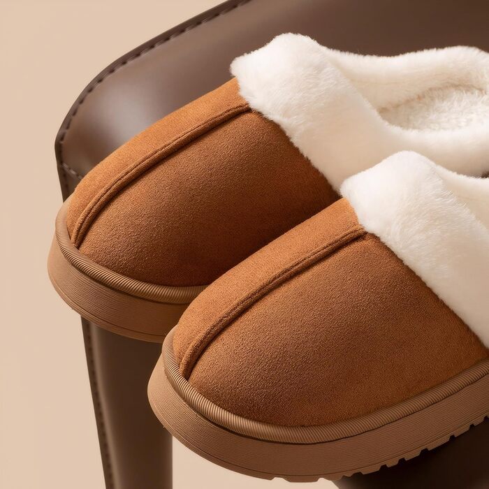 Теплі домашні тапочки з плюшевою підкладкою для жінок, з неслизькою підошвою, зимові