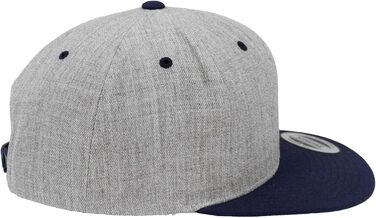 Кепка Flexfit Unisex Classic Snapback двоколірна, універсальний розмір (Heather/Navy)