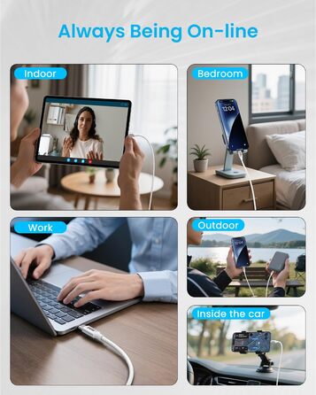 Кабель USB-C to USB-C 240W, 1м, білий. Швидка зарядка 5A. Сумісний з iPhone 15/16 Pro Max, Samsung Galaxy S25/S24 Plus/A16/A56