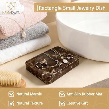 Миска для мила Naturmarmor, темно-коричнева, прямокутна, 12x9 см. Тримач для мила з вапняку, для ванної кімнати та кухні