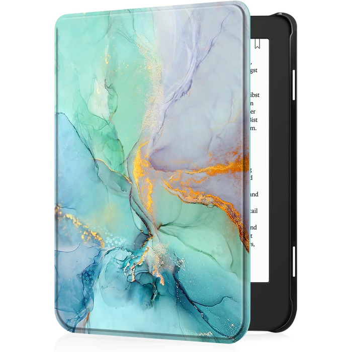 Чохол Fintie для електронних книг Tolino Shine Color/Shine(2024)/Shine 4(2022) & Kobo Clara Colour/Clara BW(2024)/Clara 2E(2022) з авто-вимкненням та магнітним закриттям, блакитний мармур