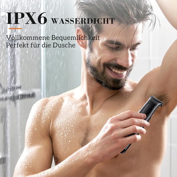 MAXGROOM 3-в-1 Тілогример для чоловіків: електробритва, тример, вологостійкий, для тіла та інтимної зони