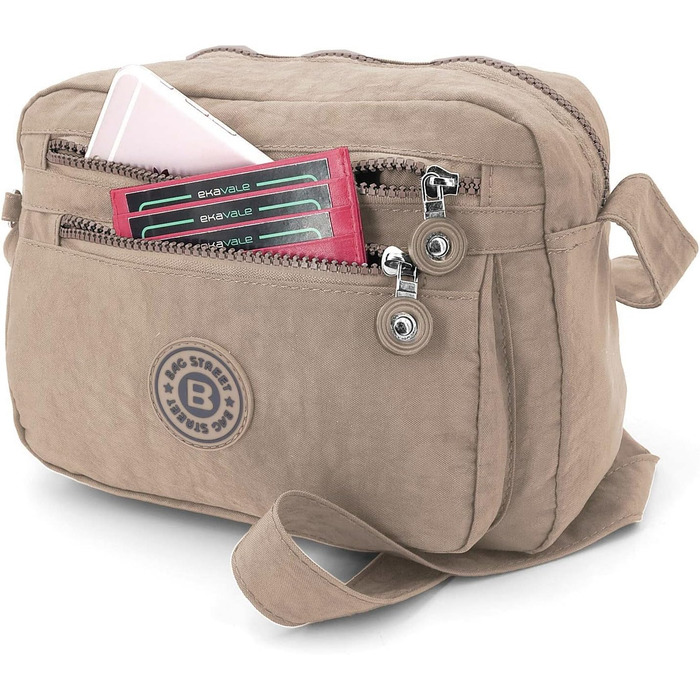 Сумка жіноча через плече ekavale Kleine Schultertasche - нейлон, водонепроникна, для дівчаток, повсякденна (Сірий)