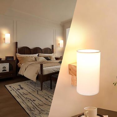 Стійка лампа Gleonlux з дерева, вінтажний стиль, E14, бохо, індустріальна для дому, 10x13.3x18 см