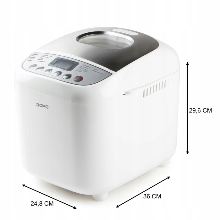 Хлібопічка DOMO B3976, 600 Вт, Біла
