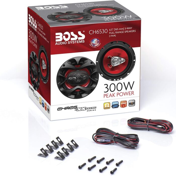 Автомобільна акустика Boss Audio Chaos Series, 3-смугові, 16,5 см (6,5 дюйма), одна колонка
