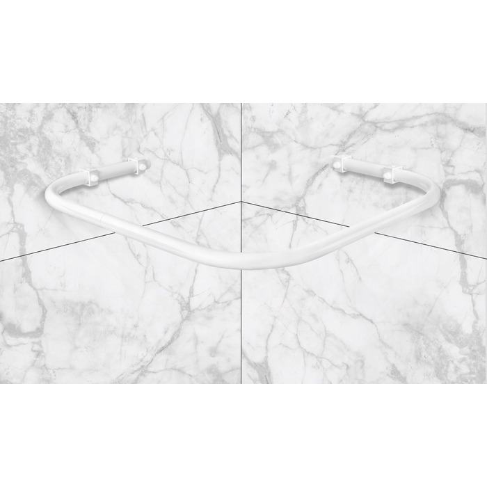 Кутовий штанга для душу Sasko 110-110 x 25 мм, білий
