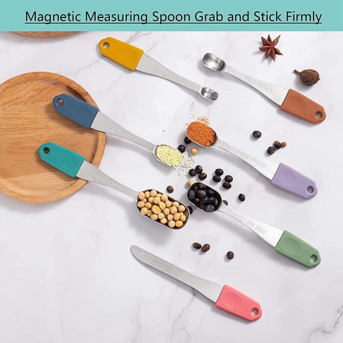Tassety Measuring Cup and Spoon Set, 14-piece, including 13 stainless steel measuring spoons and cups, and 1 leveling tool, for cooking and baking