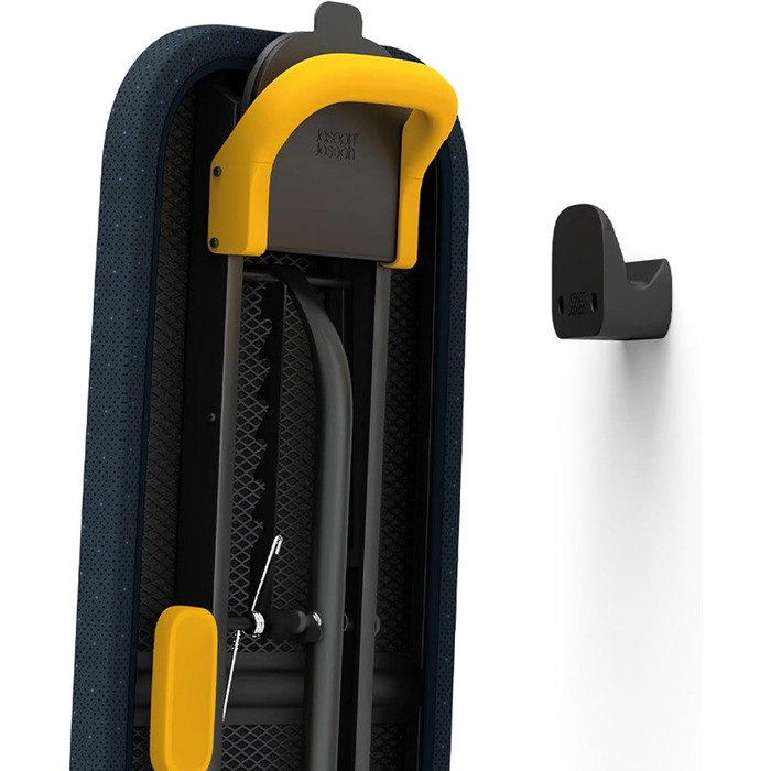 Гладильна дошка Joseph Joseph Glide 135 x 45 см з регулюванням висоти та стійкою до нагрівання поверхнею для прасування, зручне зберігання, 4-шаровий бавовняний чохол (Plus, Чорний/Синій, 110 см)