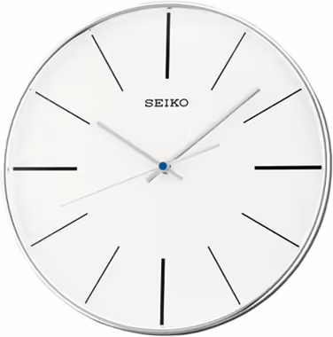 Seiko Wall Clock Silver Plastic Sweeping Second Hand QXA634A