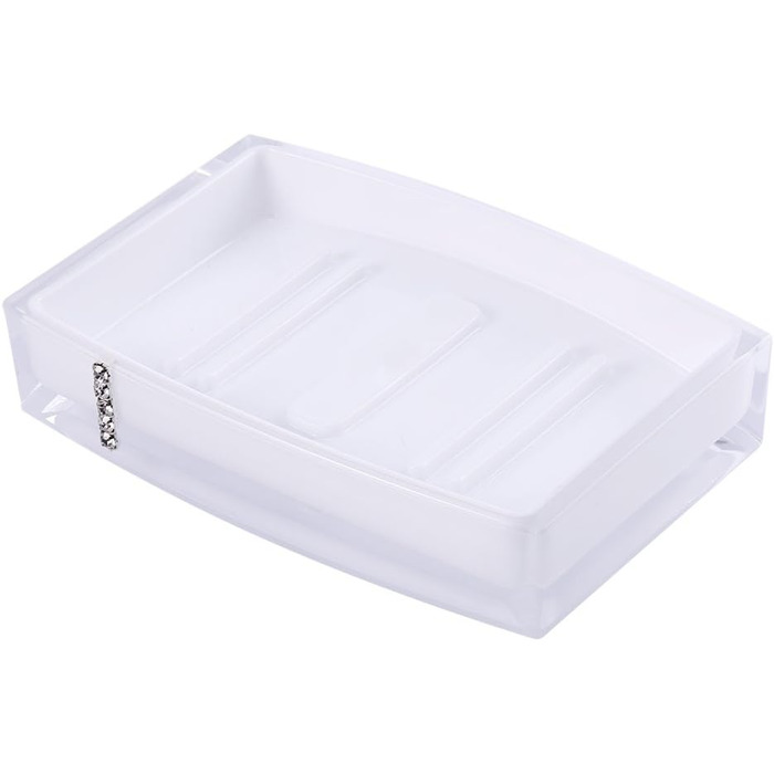 5-Piece Acrylic Bathroom Accessories Set, Vanity Organizer Set, Bathroom Tumbler, Toothbrush Holder, Soap Dish for Hotel and Home Use