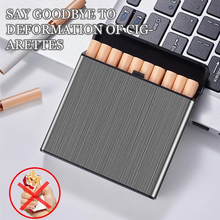 Металеве тютюнотримач Groß: Алюмінієвий кейс для сигарет на 40 штук, стильний дизайн, нержавіюча сталь