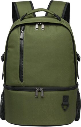28L Insulated Cooler Backpack - Double Layer Small Thermal Backpack for Camping, Picnic, Travel (Green)