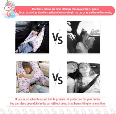 OHAANYY Sleep Pillow for Car Kids & Travel Pillow Kids Car, Car Pillow Kids/Sleep Pillow Kids Car, H-shaped Pillow Car Suitable for Holiday Travel for Children (Headrest not included)