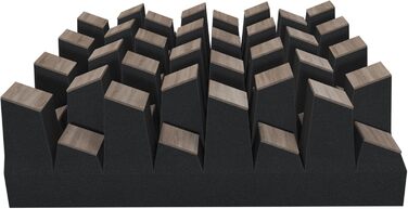 Набір акустичних диффузорів 2D для звукоізоляції та поглинання шуму, 50 x 50 см, колір Sonoma SIRIUS (150мм), 2 шт.