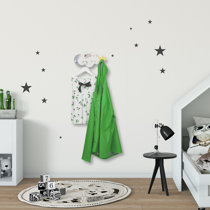 Relaxdays Kids' Wardrobe - Cloud, Moon, Star Design