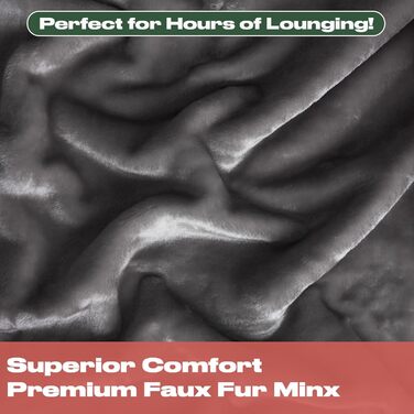 Теплий пухнастий плед DREAMSCENE з штучного хутра, антрацит, 200 x 240 см